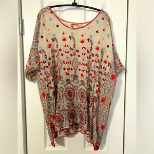 Embroidered Johnny Was tunic